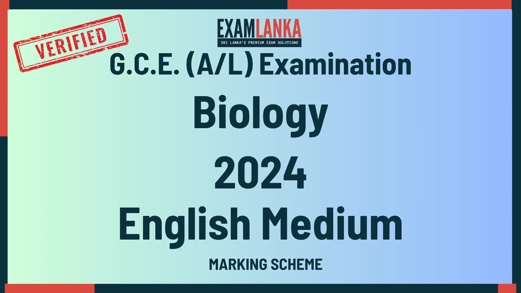 2024 biology marking english medium