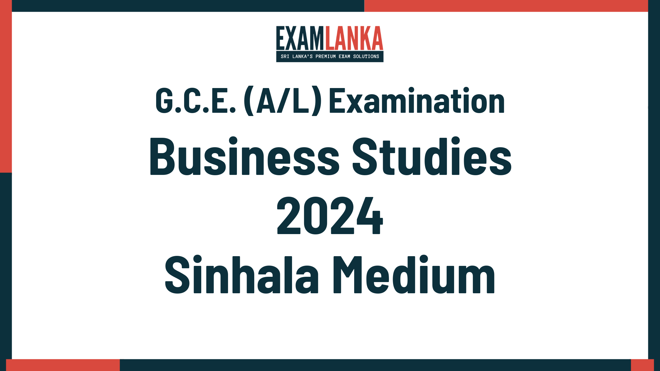 2024 business studies past paper sinhala medium