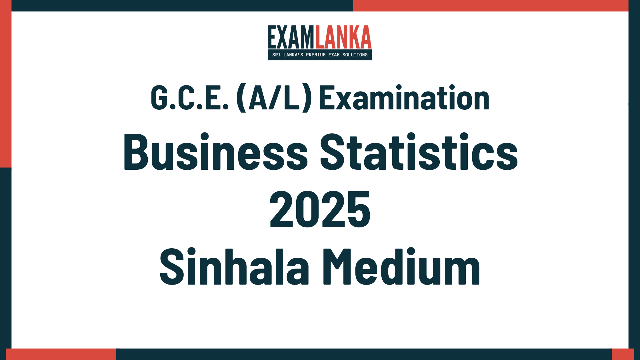 2025 business statistics past paper sinhala medium