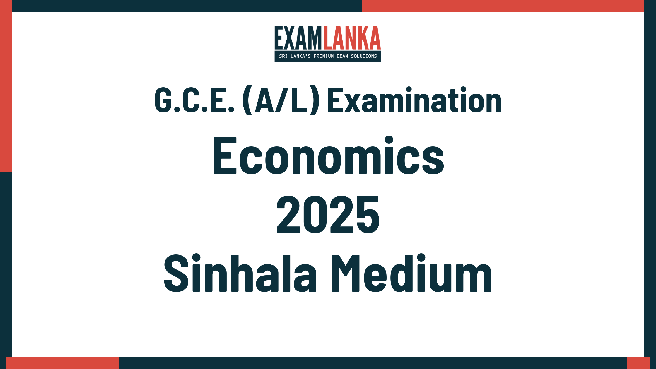 2025 economics past paper sinhala medium