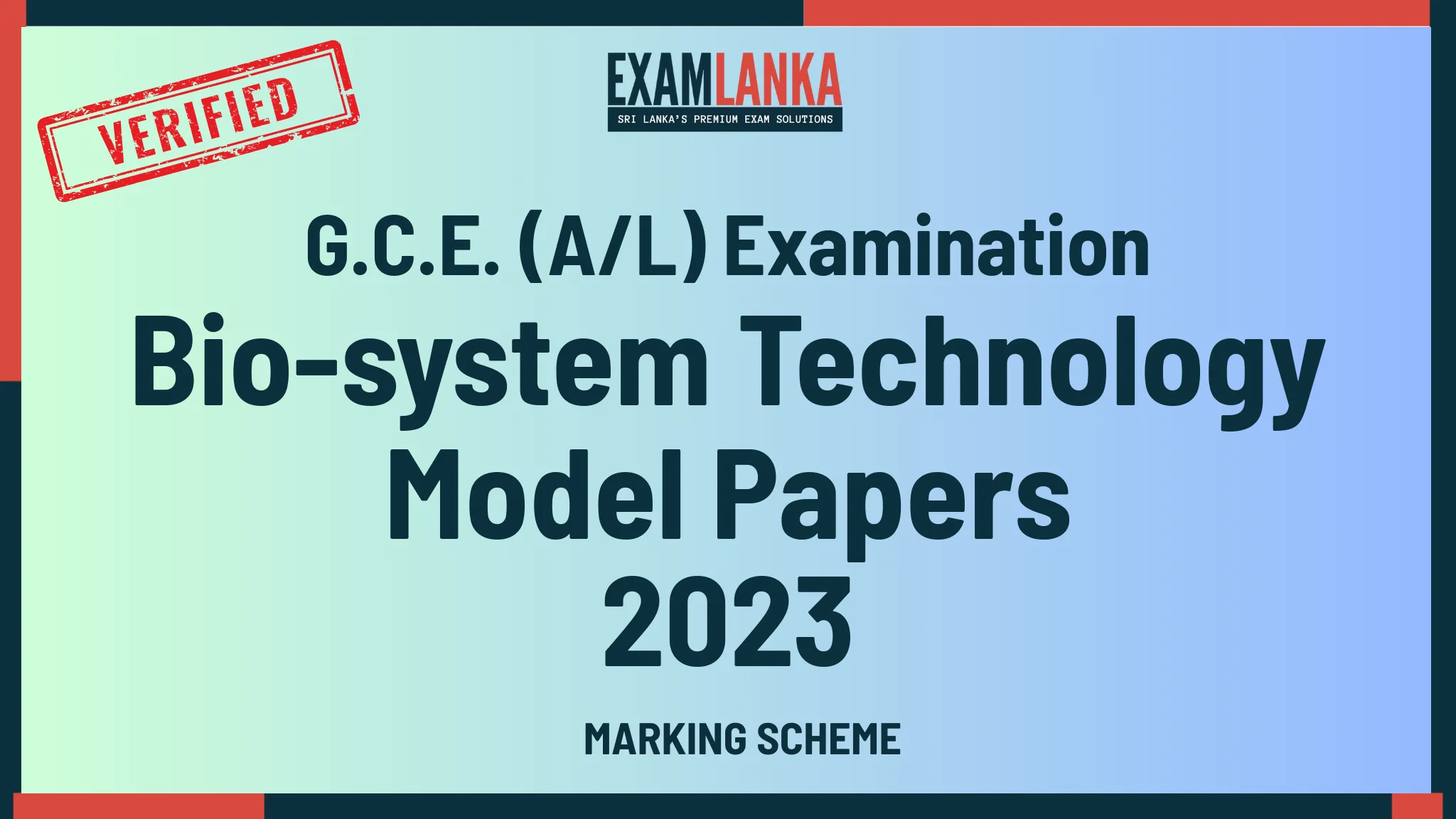 2023-al-bio-system-technology-model-paper-marking-scheme