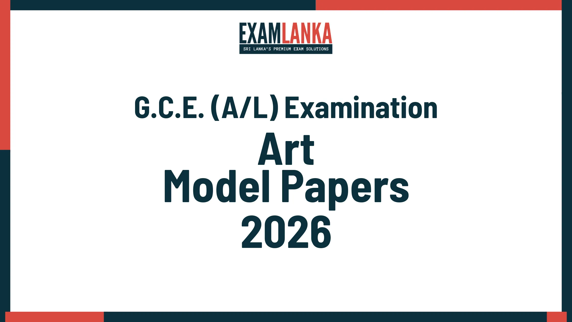 G.C.E. A/L 2026 Art Model Papers