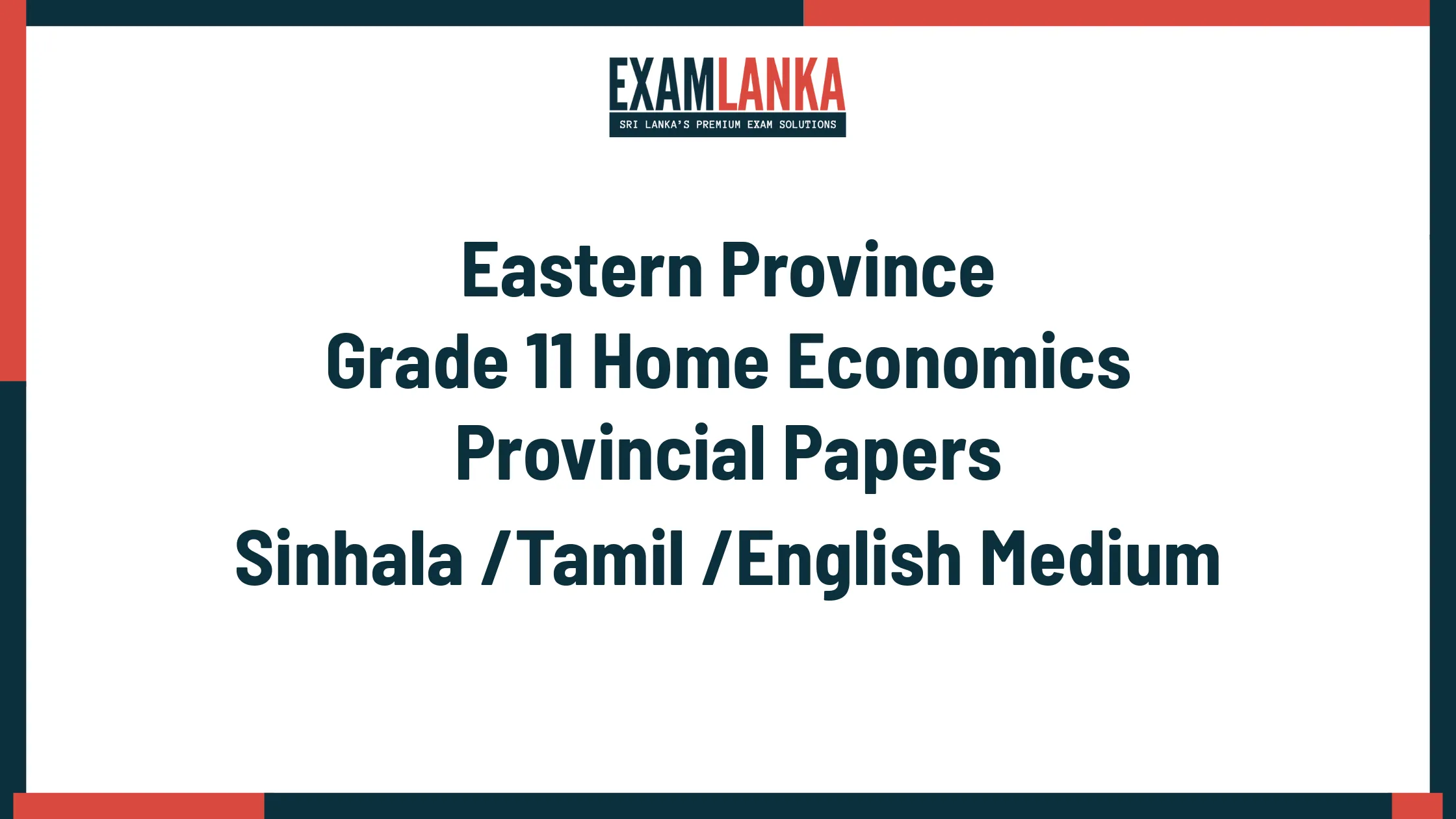Eastern Province Grade 11 Home Economics