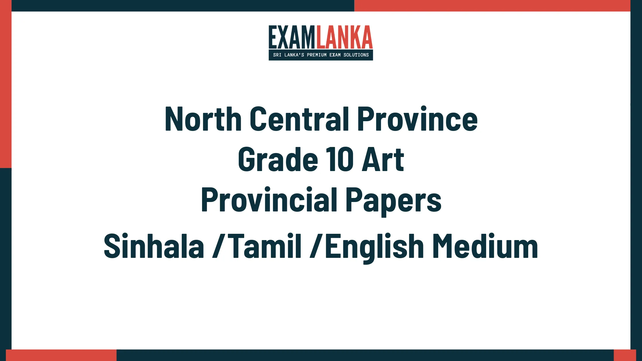 North Central Province Grade 10 Art