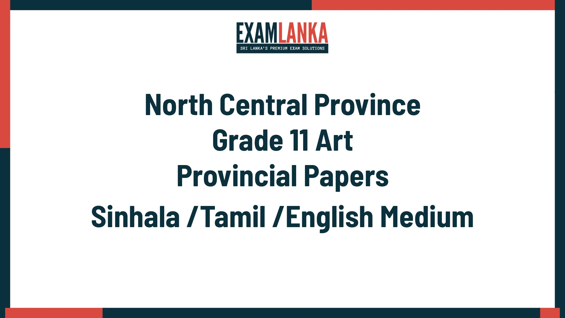 North Central Province Grade 11 Art