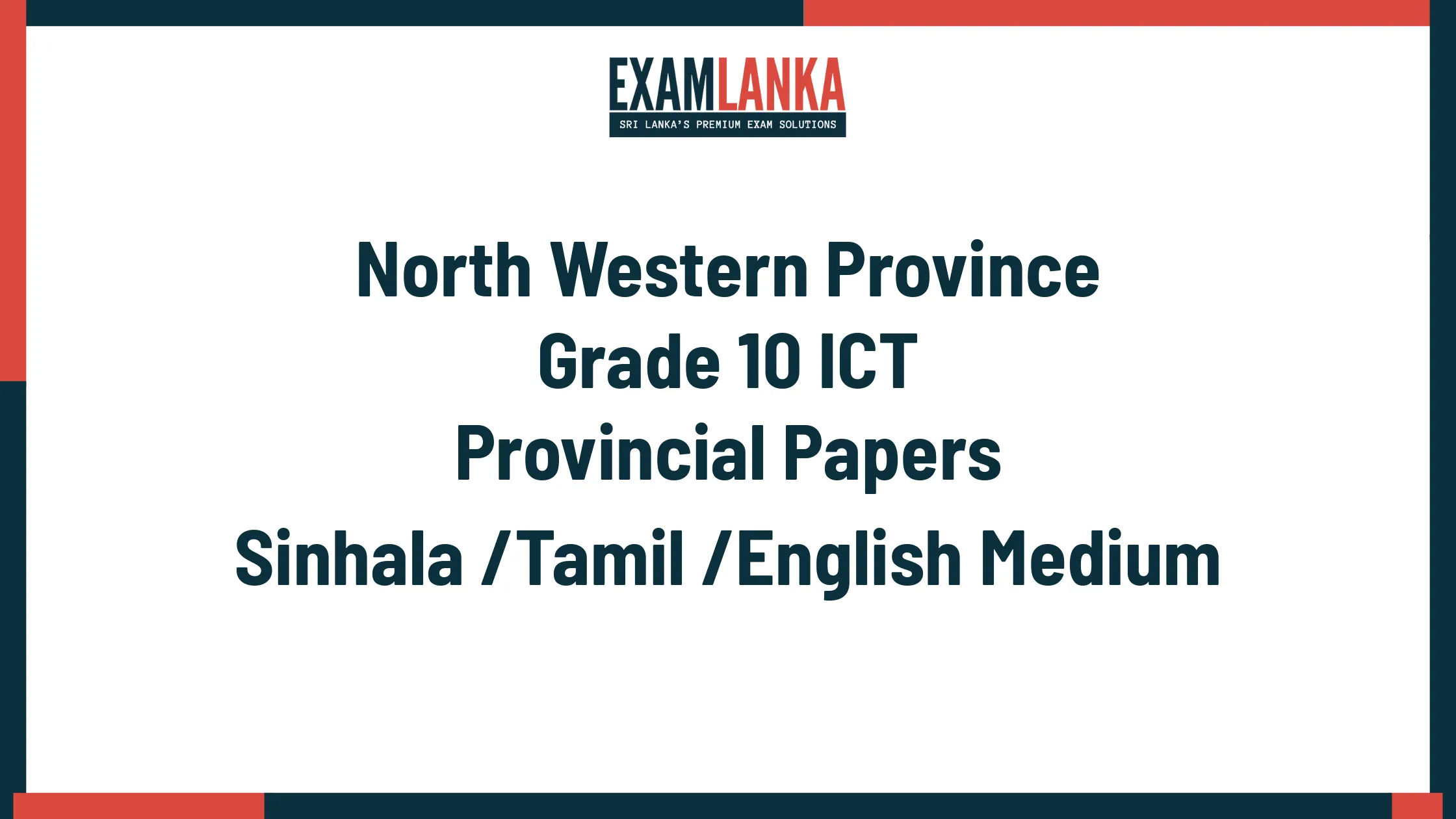 North Western Province Grade 10 ICT