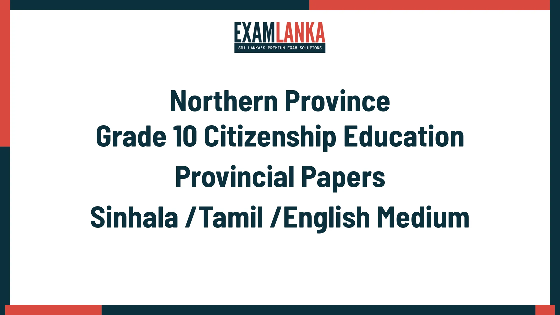 Northern Province Grade 10 Citizenship Education