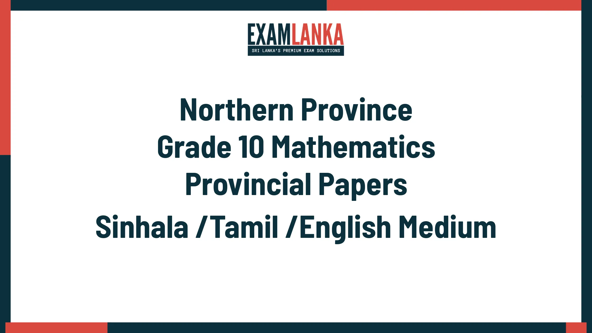 Northern Province Grade 10 Mathematics