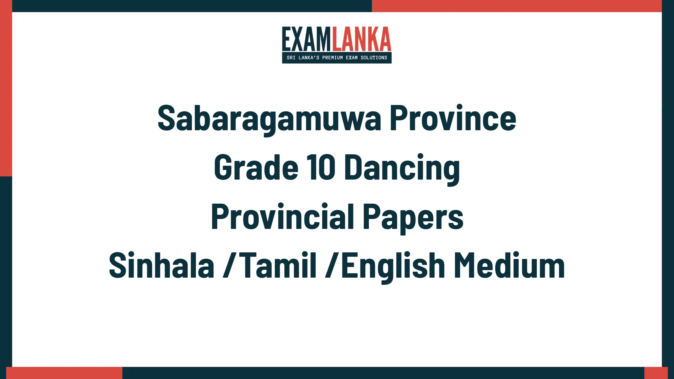 Sabaragamuwa Province Grade 10 Dancing
