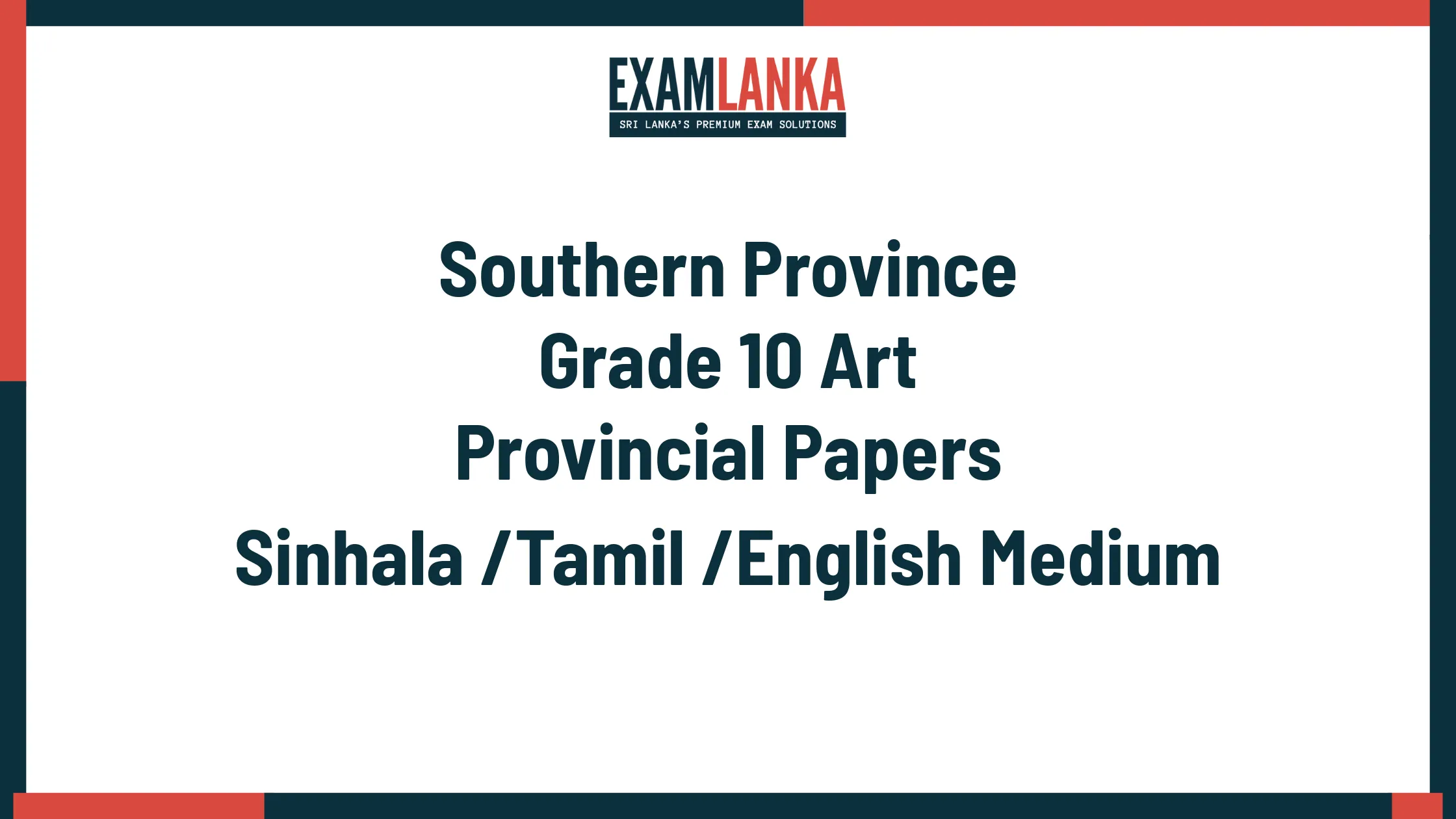 Southern Province Grade 10 Art