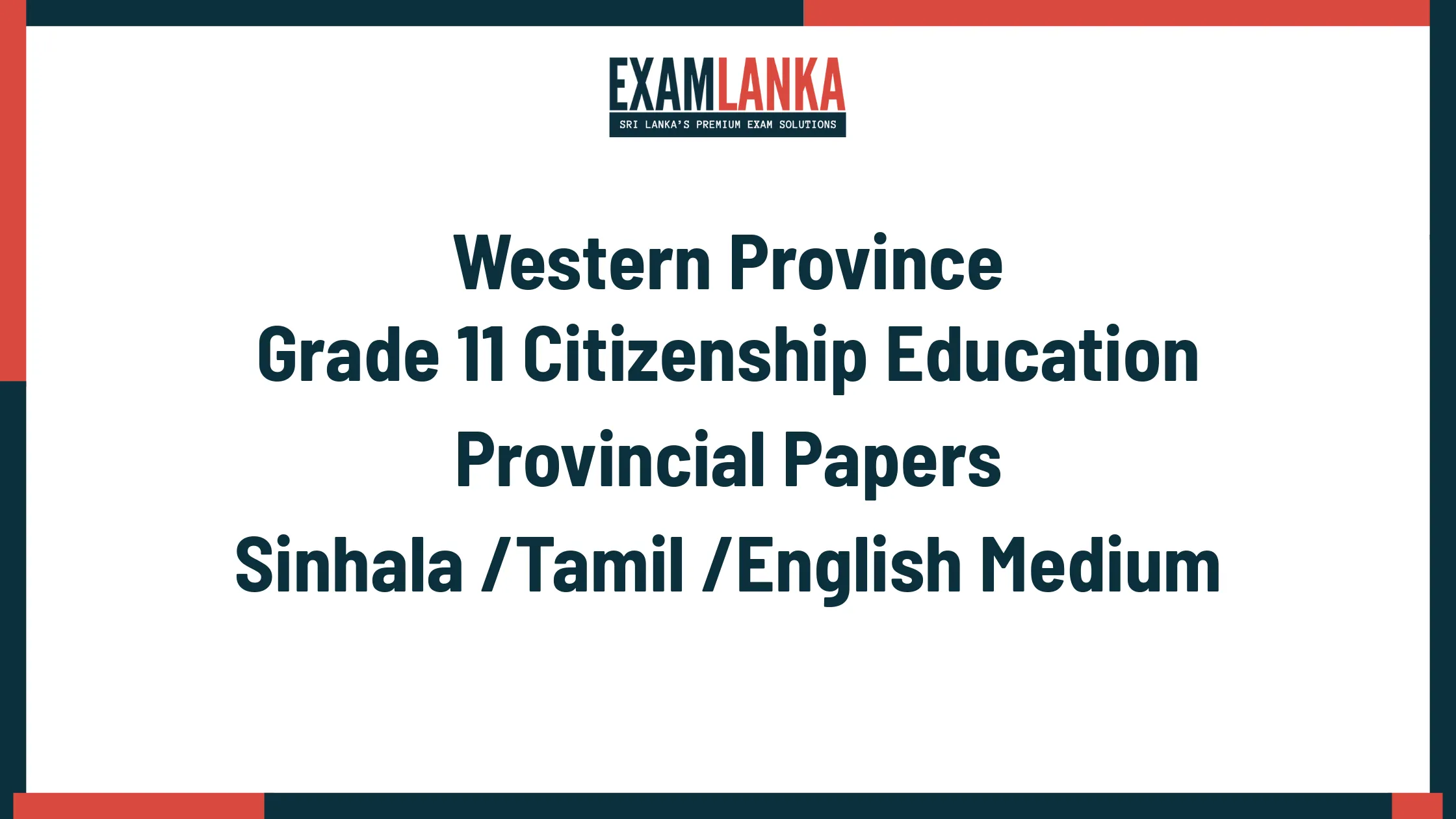 Western Province Grade 11 Citizenship Education